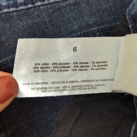 Social Standard by Sanctuary Dark Wash High Rise Cropped Straight Leg Jeans 6 - Picture 10 of 16